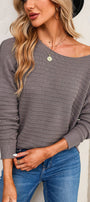 Textured Dolman Sweater Florida Girl Fashion Boutique