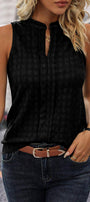 Black Lattice Textured Top Florida Girl Fashion Boutique