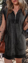 Casual Zip Front Sleeveless Dress Florida Girl Fashion Boutique