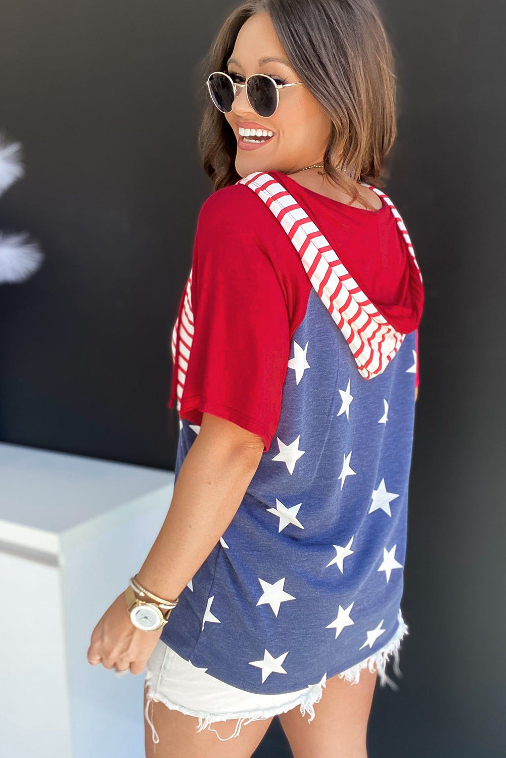 Stars and Striped Hooded Tee Florida Girl Fashion Boutique