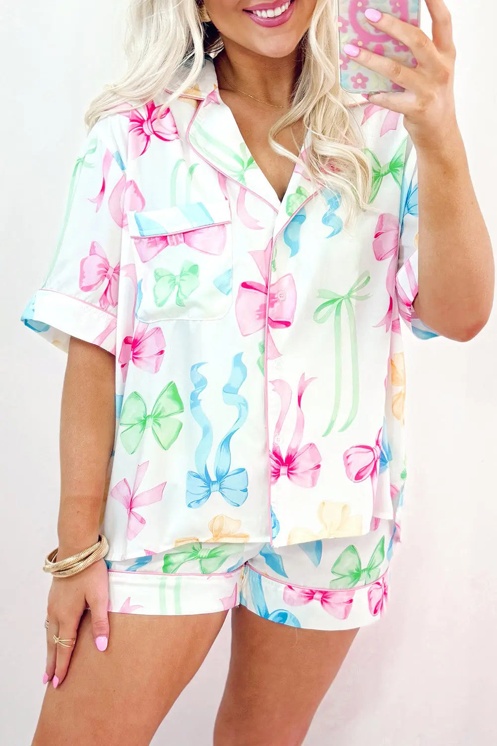Colorful Bow Pj Set Florida Girl Fashion Boutique