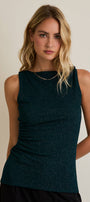 Shimmer Sleeveless Knit Tank