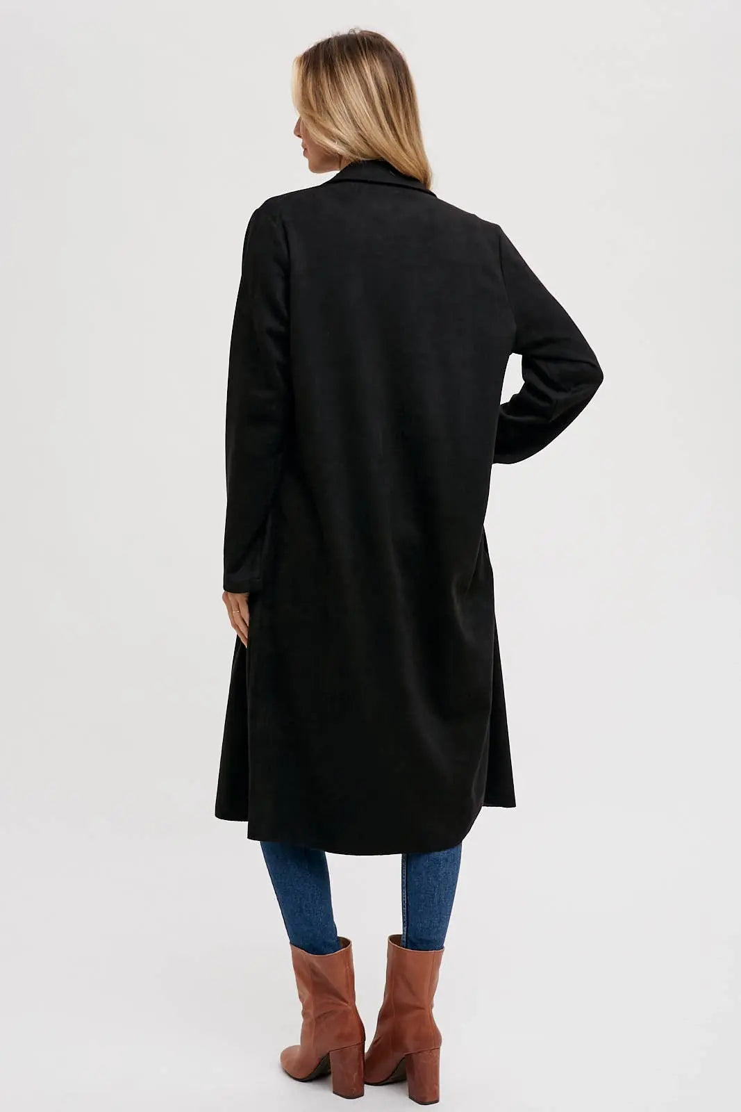 Faux Suede Coat Bluivy