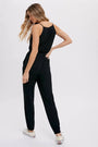 Surplice Jersey Jumpsuit Bluivy