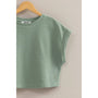 Waffled Knit Short Sleeve Crop Top HYFVE