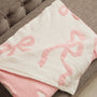 Bows Terry Cloth Blanket Frem