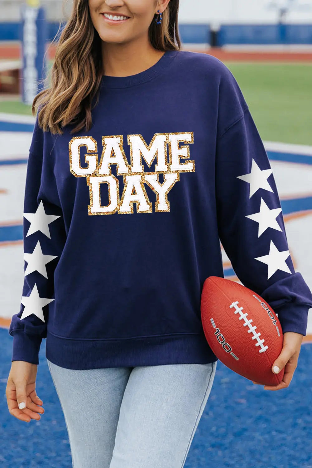 Star Sleeve Gameday Sweatshirt Florida Girl Fashion Boutique