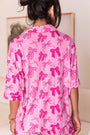 Double Pink Bow Pajama Set Florida Girl Fashion Boutique