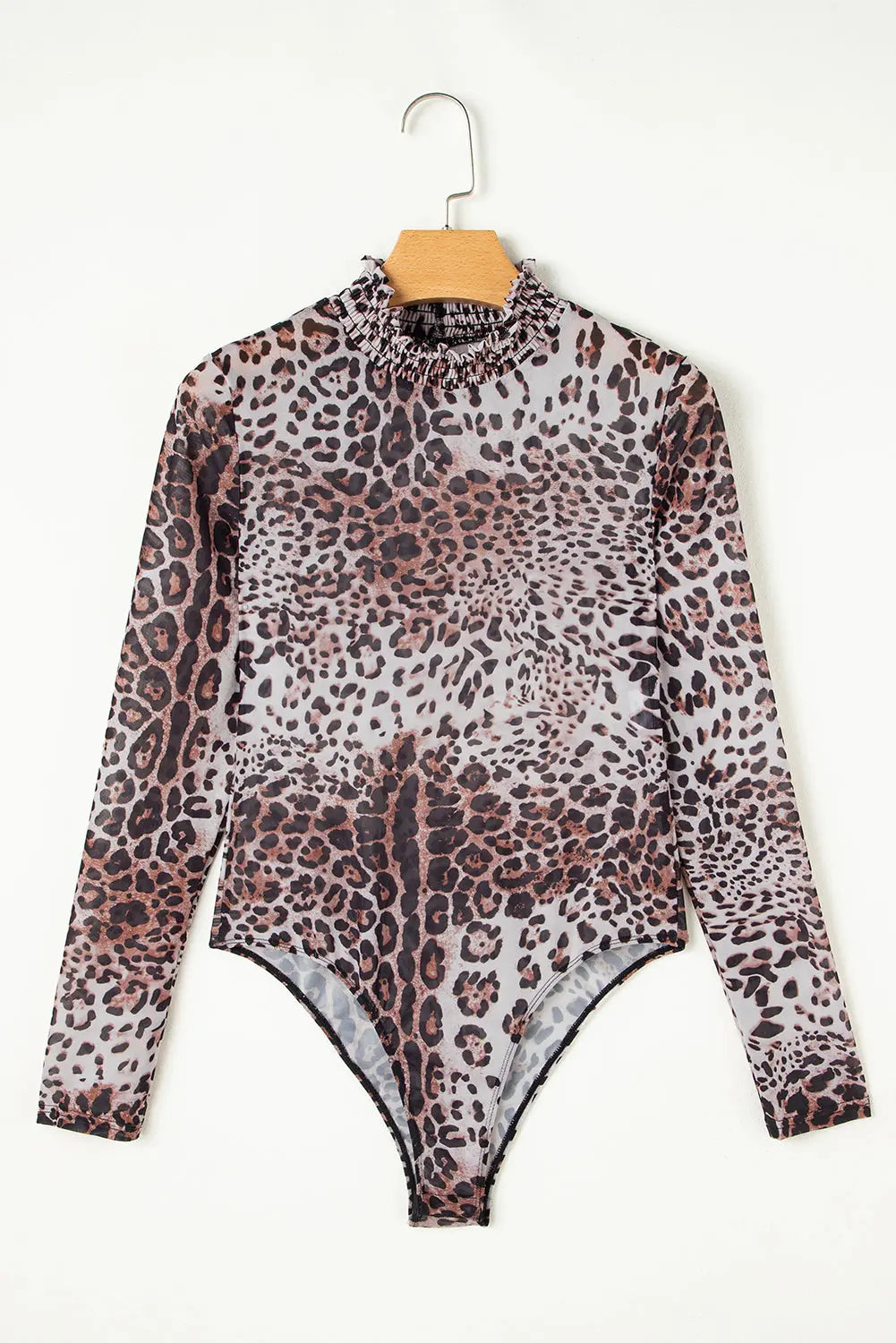Brown Leopard Mesh Bodysuit Florida Girl Fashion Boutique