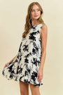FLORAL JACQUARD BUBBLE HEM MINI DRESS - 28129D Doe and Rae
