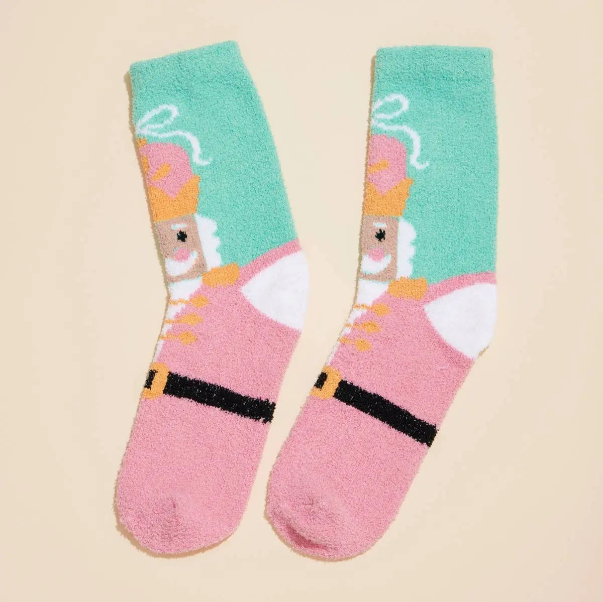Christmas Fuzzy Socks Assorted Pack of 4 Frem