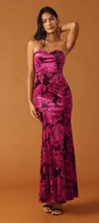Velvet Printed Maxi FLYING TOMATO