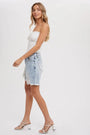 Ripped Boyfriend Denim Shorts Bluivy