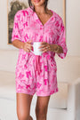 Double Pink Bow Pajama Set Florida Girl Fashion Boutique
