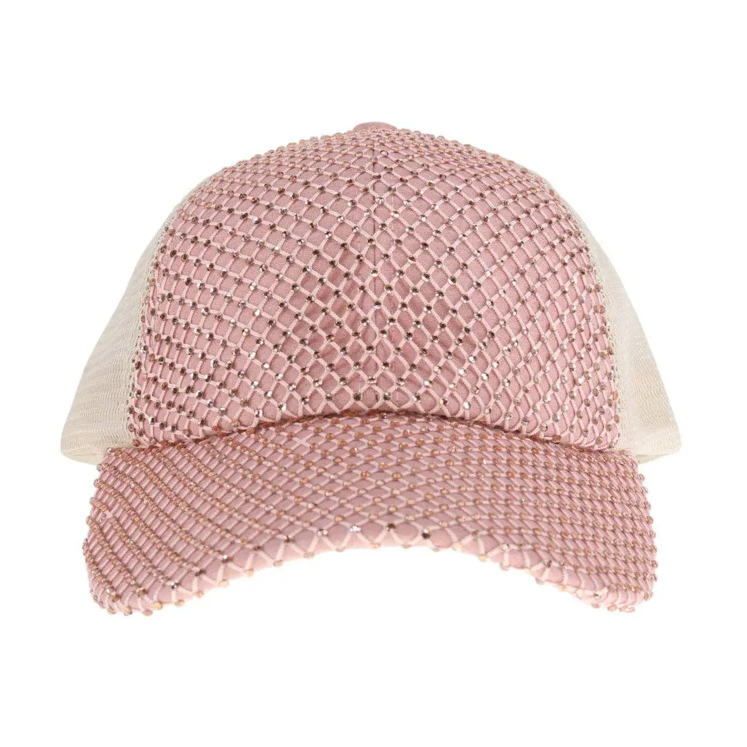 Rhinestone Adorned Ball Cap C.C Beanie
