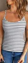 Striped Ribbed Tank Florida Girl Fashion Boutique