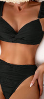 Black Ruffle Strap Bikini Florida Girl Fashion Boutique
