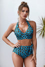 Blue Leopard Halter Bikini Florida Girl Fashion Boutique