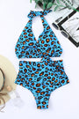 Blue Leopard Halter Bikini Florida Girl Fashion Boutique