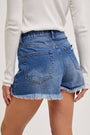 High Rise Distressed Denim Short Bluivy