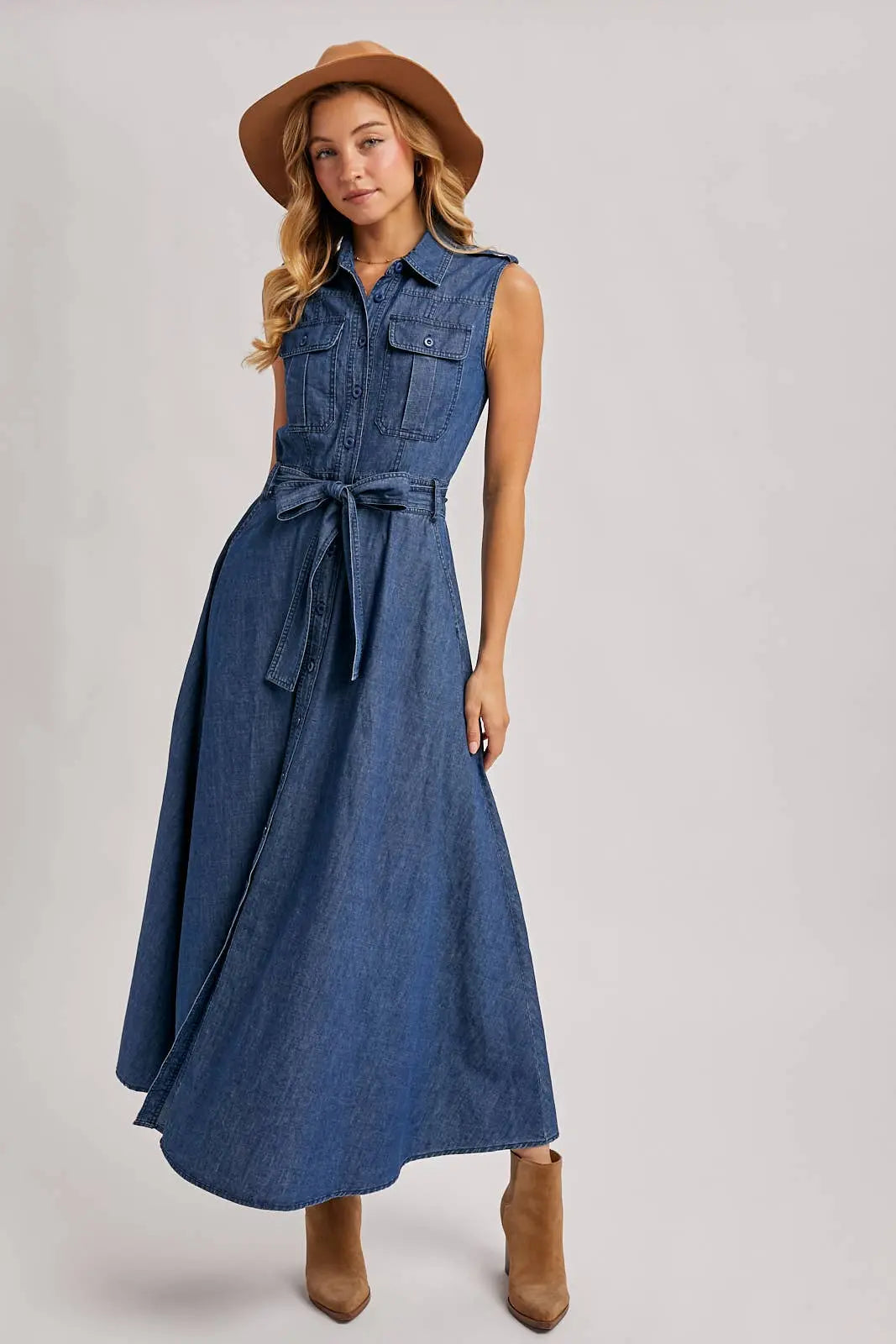Sleeveless Denim Maxi Dress Florida Girl Fashion Boutique Sleeveless Denim Maxi Dress Florida Girl Fashion Boutique