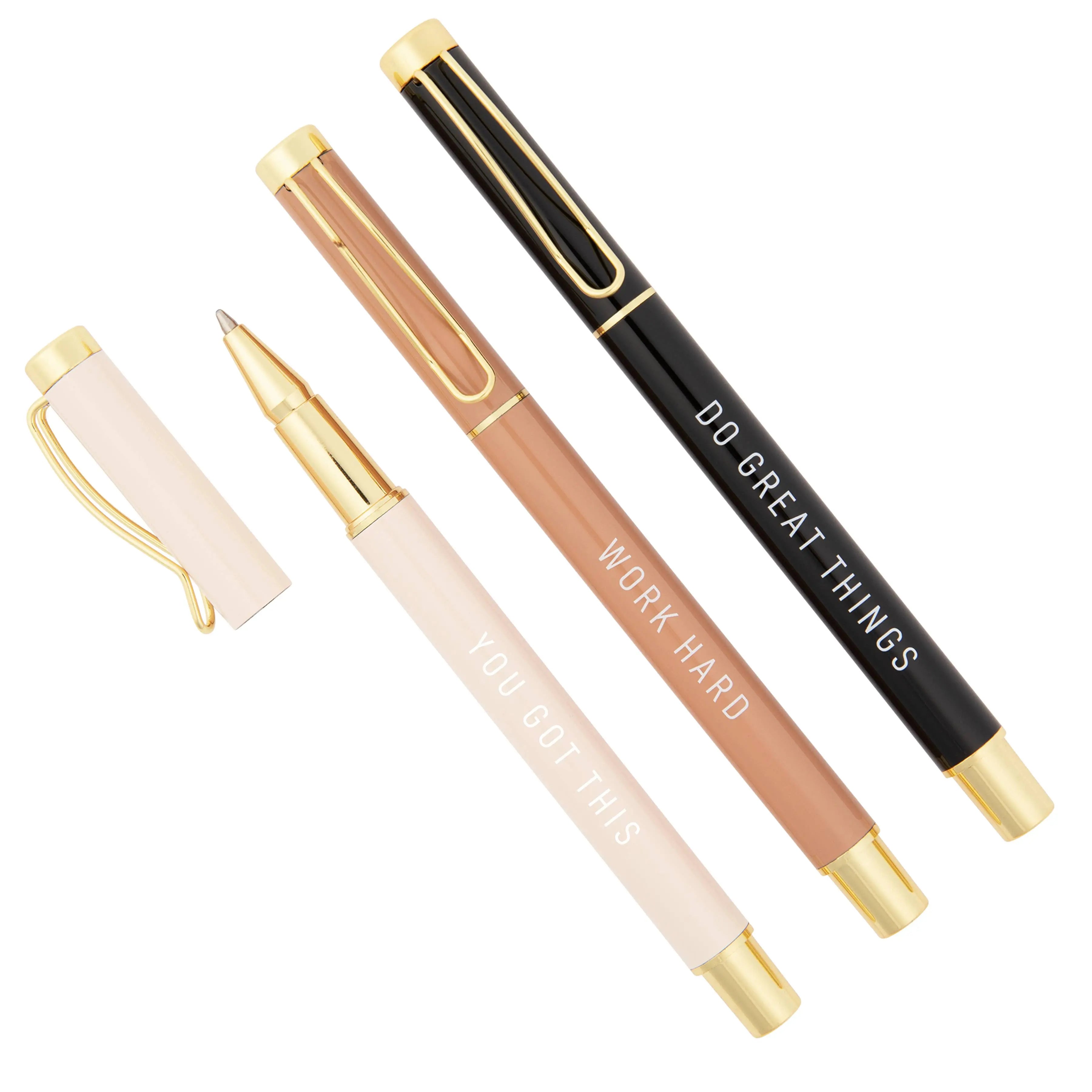 Motivational Metal Pen Set Sweet Water Decor