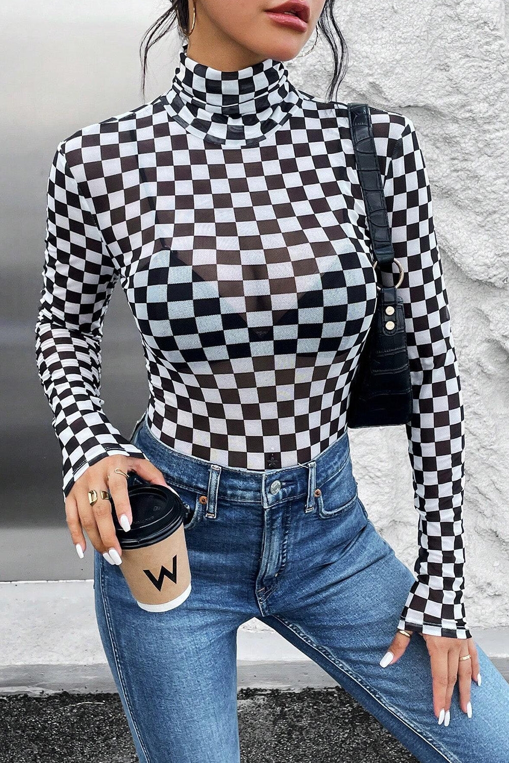 Checkered Bodysuit Florida Girl Fashion Boutique