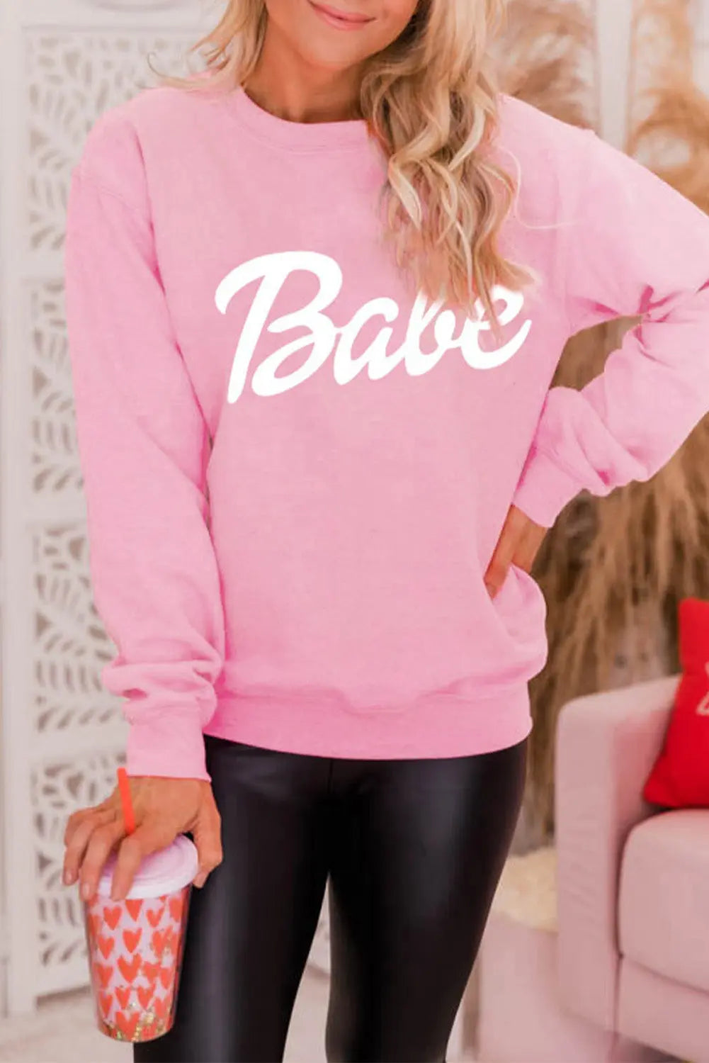 Ribbed Babe Sweatshirt Florida Girl Fashion Boutique