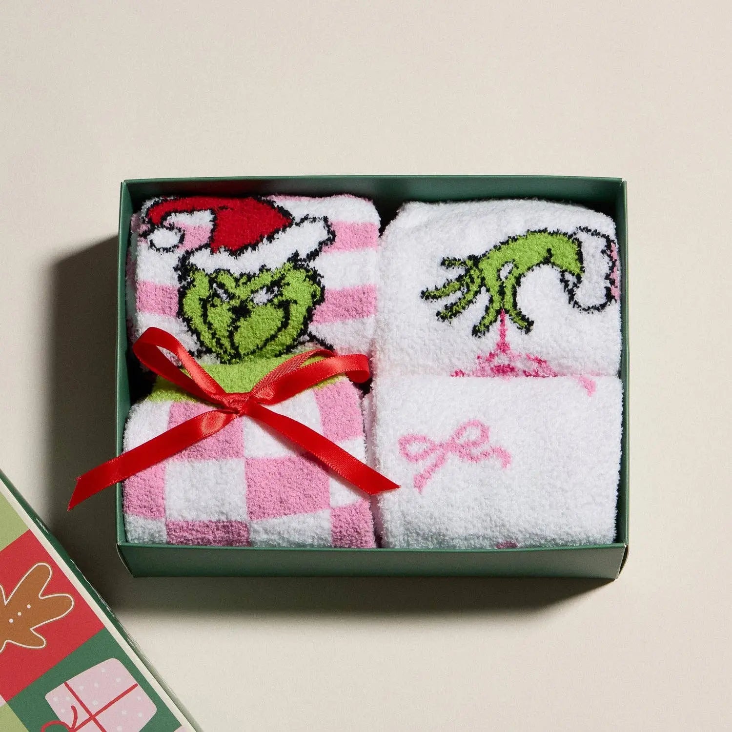 Holiday Sock Gift Set with Green Monster Designs Frem