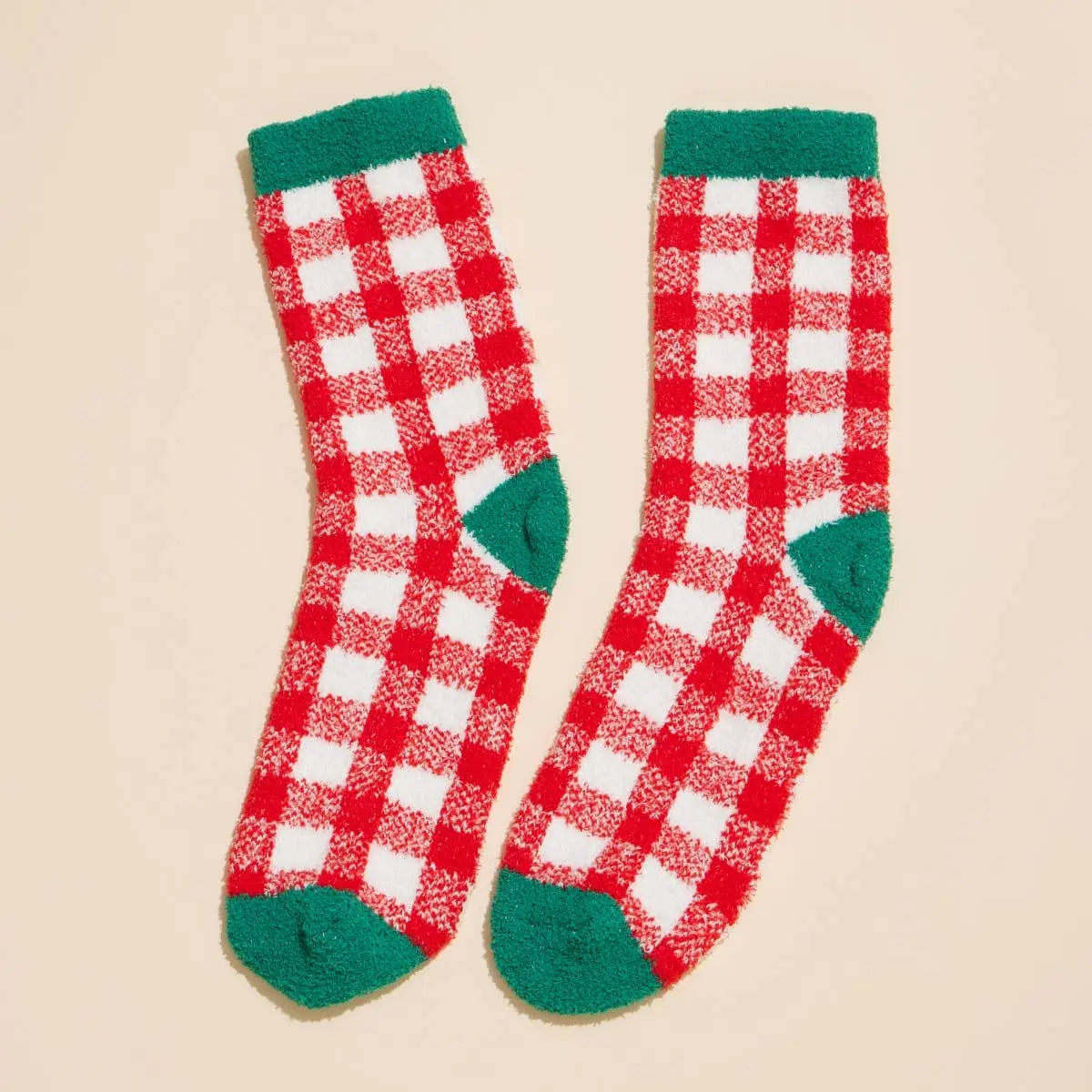 Christmas Fuzzy Socks Assorted Pack of 4 Frem