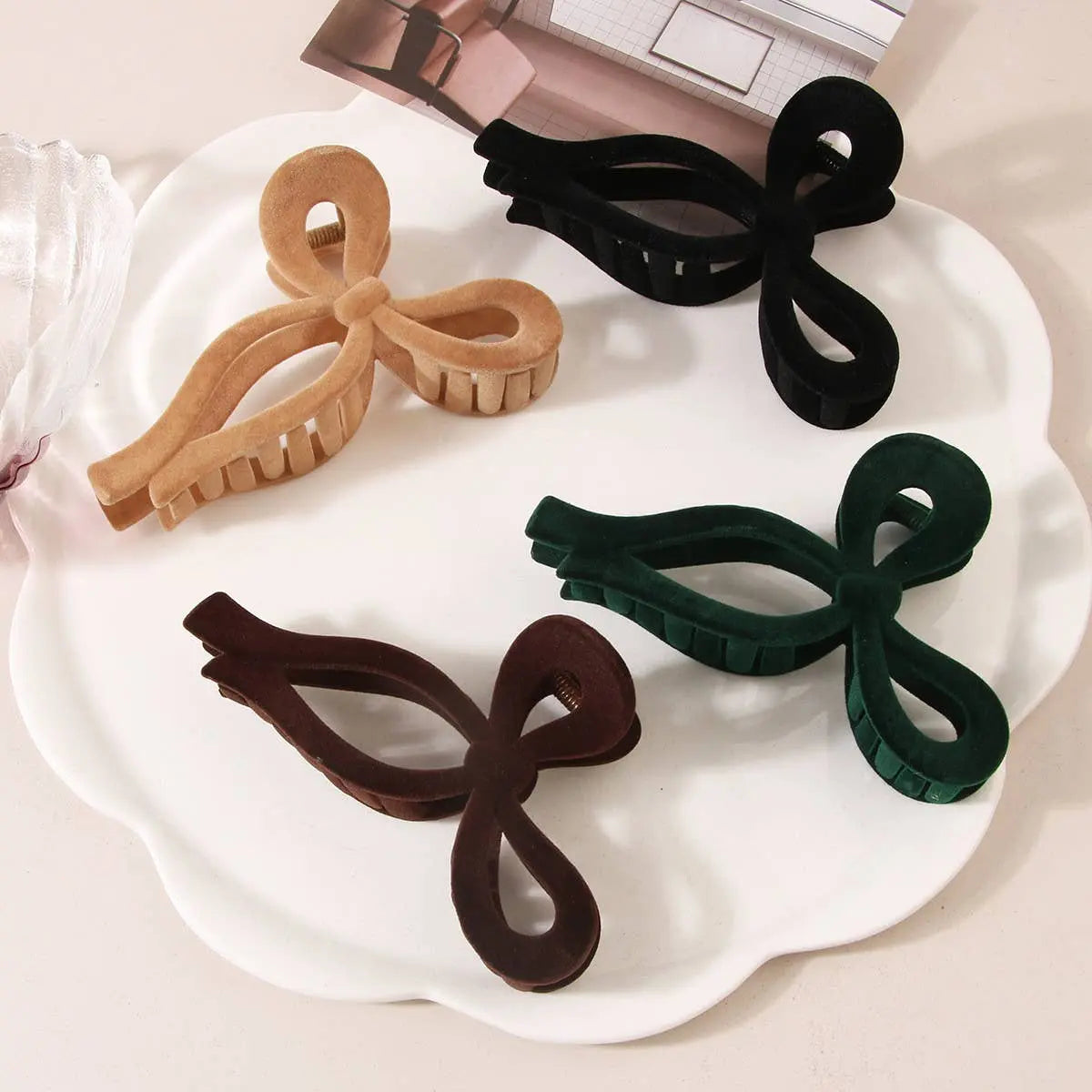 Velvet Bow Claw Clip ACCITY