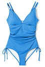 Adjustable Straps Ribbed Knit One Piece Swimsuit Florida Girl Fashion Boutique