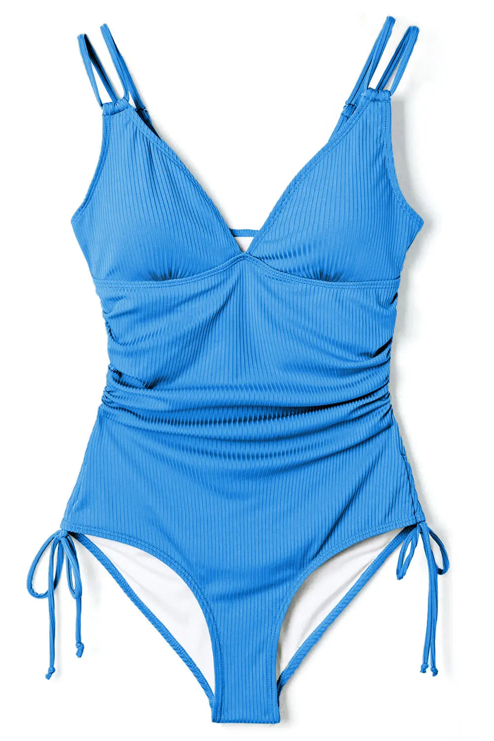 Adjustable Straps Ribbed Knit One Piece Swimsuit Florida Girl Fashion Boutique