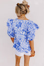 Floral Bubble Sleeve Top Florida Girl Fashion Boutique
