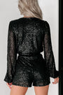 Sequined Wrap Romper Florida Girl Fashion Boutique