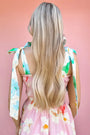 Pink Smocked Knot Shoulder Maxi Florida Girl Fashion Boutique