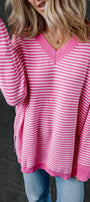 Scalloped Loose Sweater Florida Girl Fashion Boutique