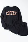 "Coffee" Sweatshirt and Shorts Set Florida Girl Fashion Boutique