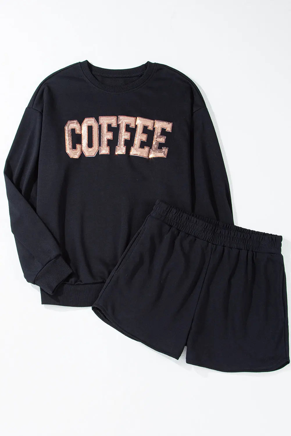 "Coffee" Sweatshirt and Shorts Set Florida Girl Fashion Boutique