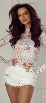 Boho Floral Mesh Top Florida Girl Fashion Boutique