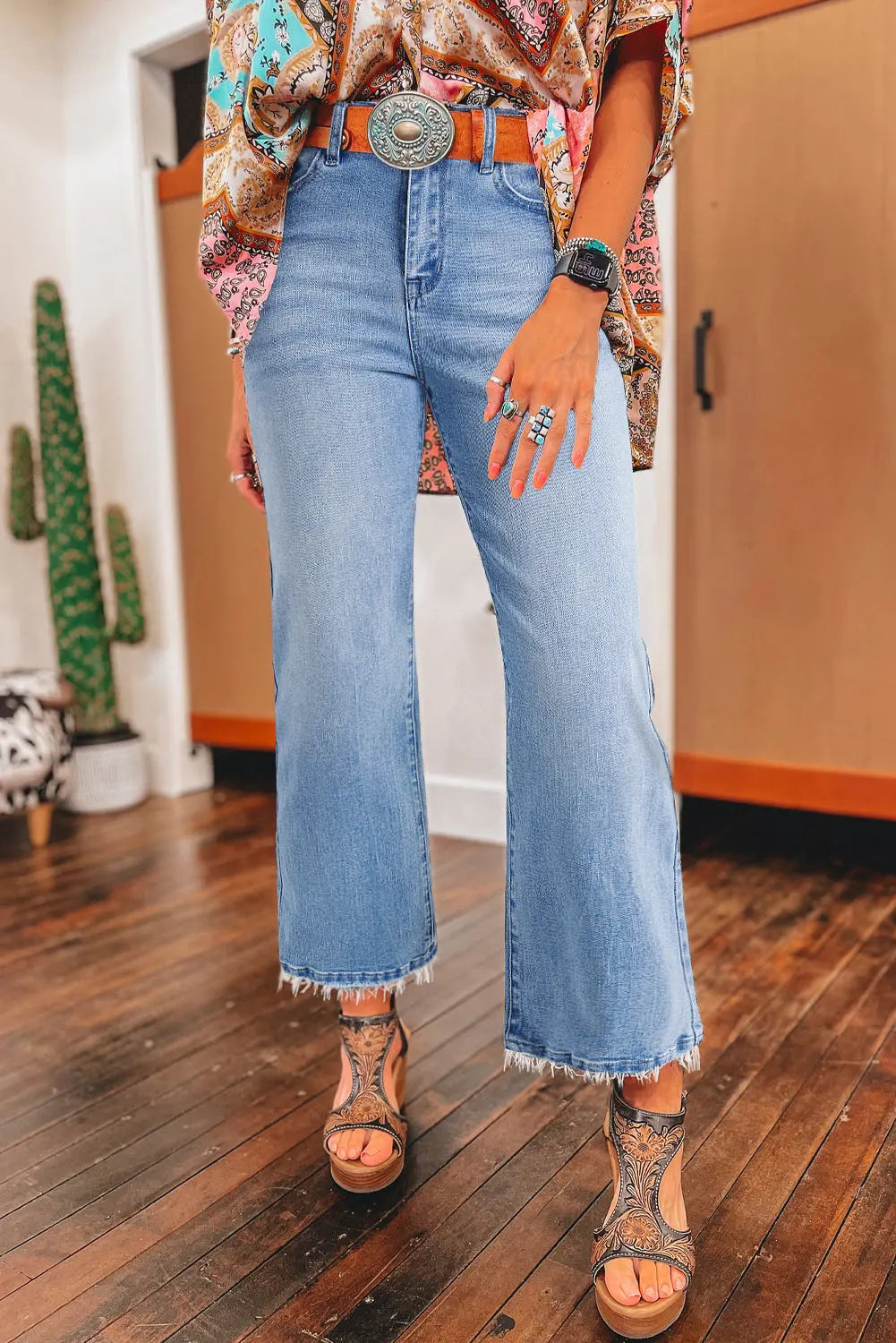 Raw Hem Flare Jean Florida Girl Fashion Boutique