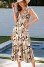 Ruffled V Neck Maxi - Florida Girl Fashion Boutique