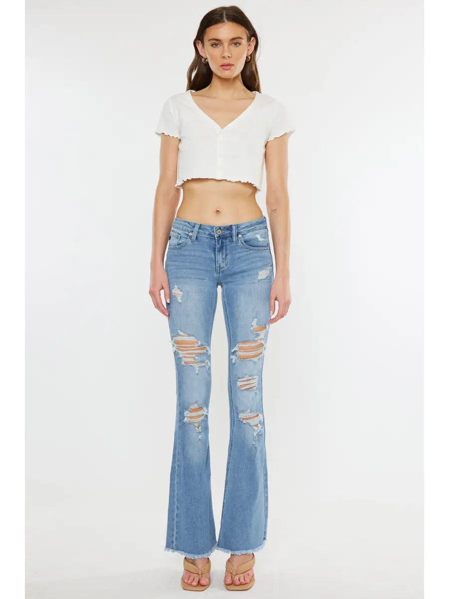 KanCan Tara Mid Rise Flare Jeans Florida Girl Fashion Boutique