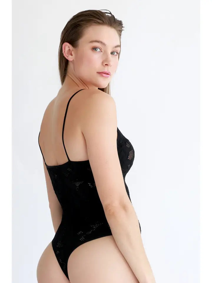 NikiBiki Black Lace Hole Bodysuit NikiBiki
