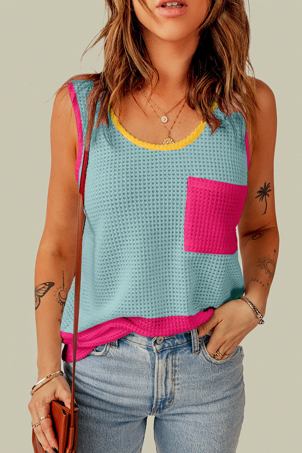 Colorblock Pocket Tank Florida Girl Fashion Boutique