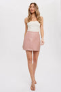 Vegan Leather Mini Skirt Bluivy