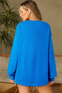 Electric Blue Basic Sweatshirt Florida Girl Fashion Boutique