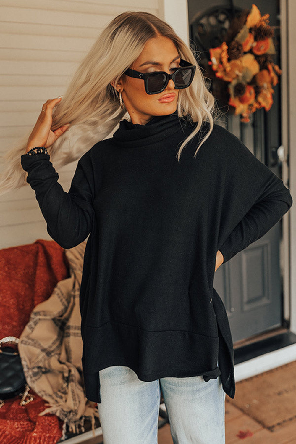 Cowl Neck Tunic Top Florida Girl Fashion Boutique