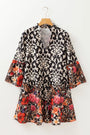 Floral Mixed Print Split Neck A-line Dress Florida Girl Fashion Boutique