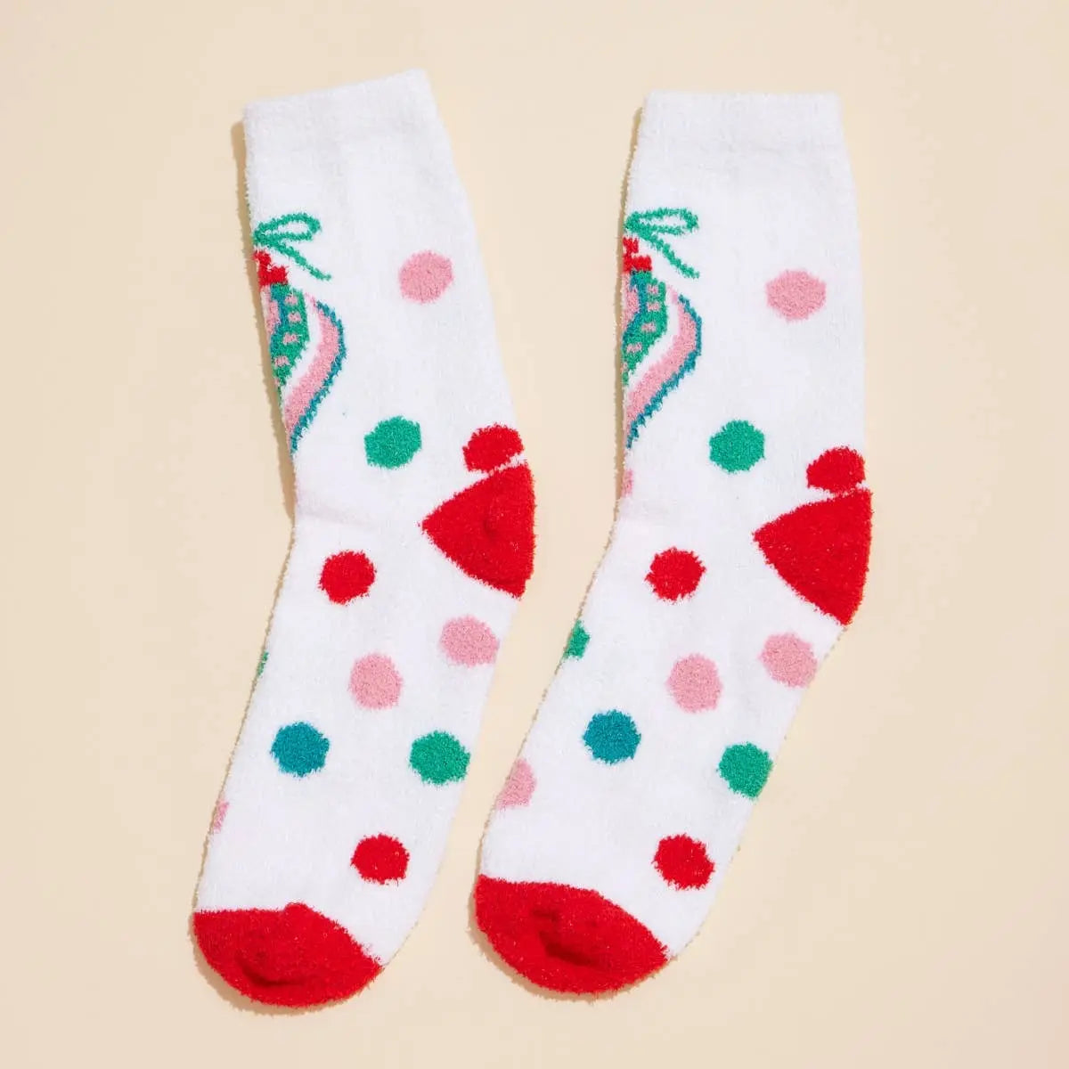 Christmas Fuzzy Socks Assorted Pack of 4 Frem